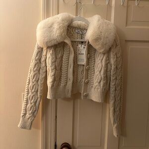 ZARA Faux Fur Cardigan